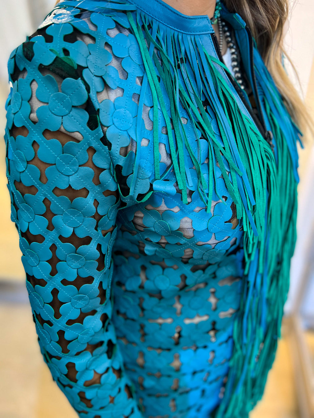 Daisy Fringe Mid Length Jacket