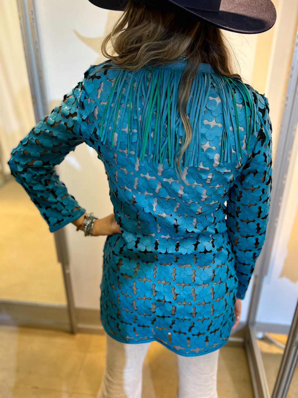 Daisy Fringe Mid Length Jacket