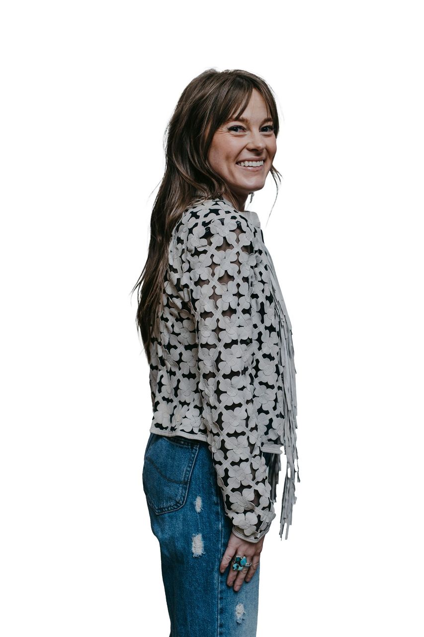 Cropped Daisy Fringe Jacket
