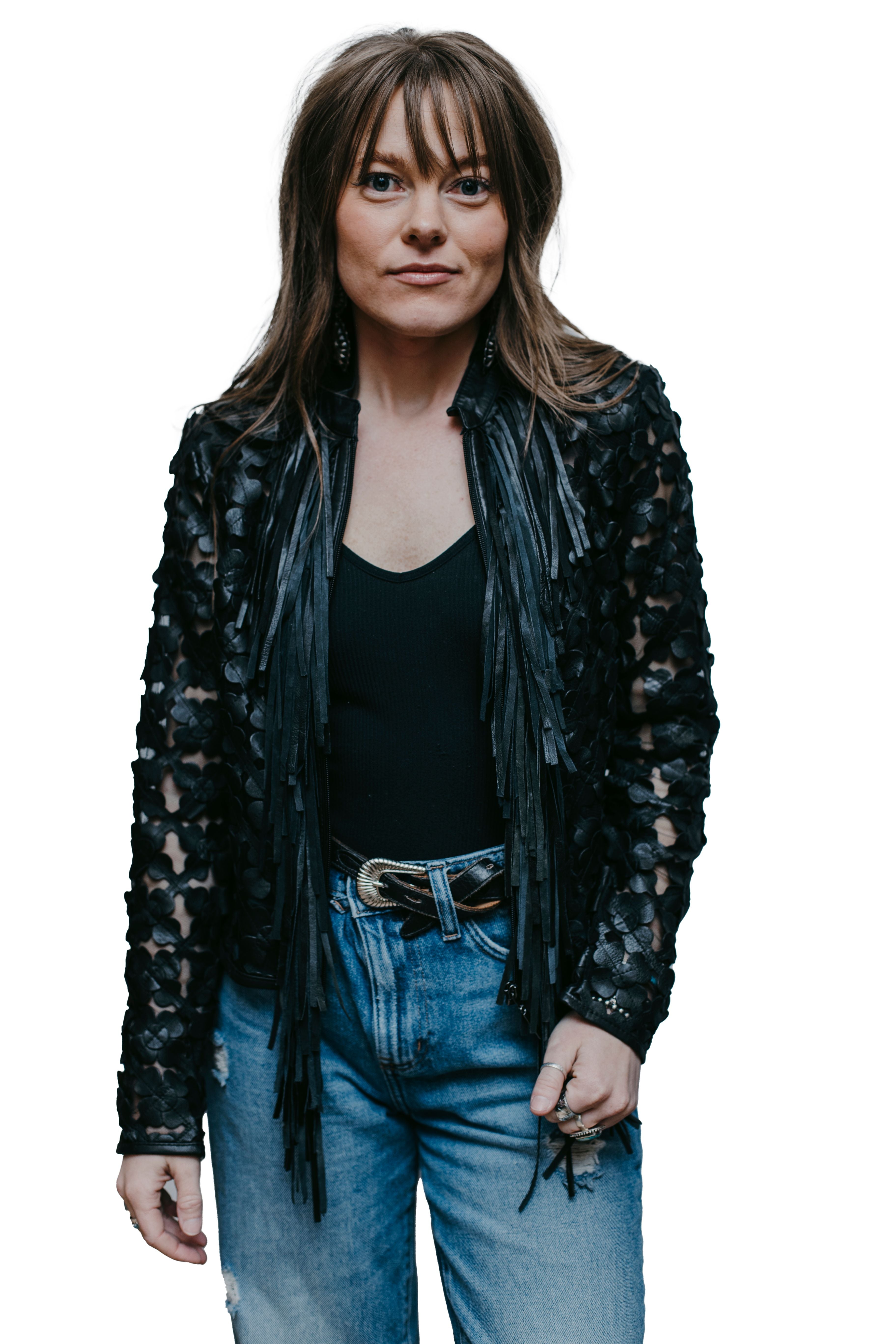 Cropped Daisy Fringe Jacket